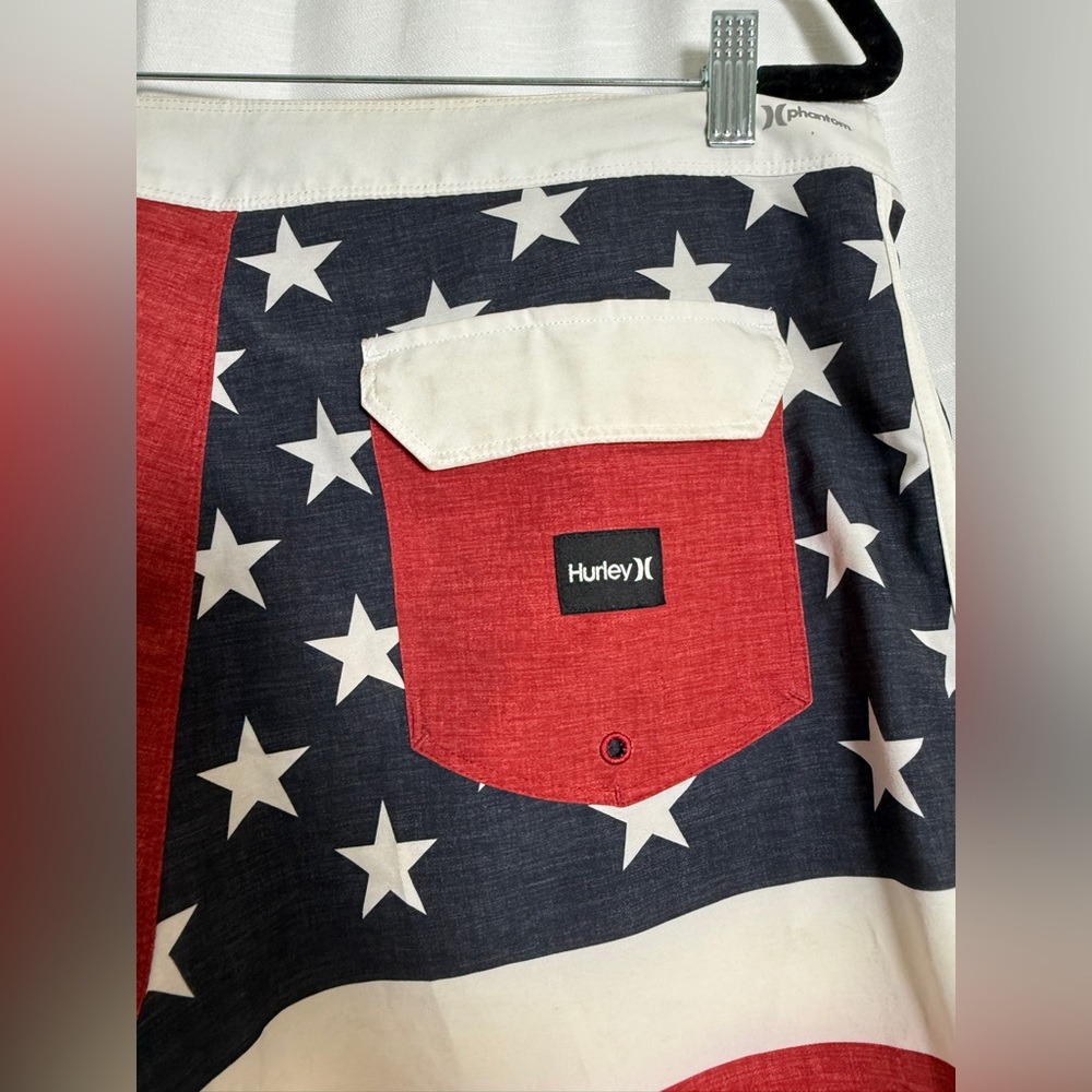 Hurley Men’s Phantom Patriot USA Flag 20” Board Shorts Size 32 - Picture 12 of 13